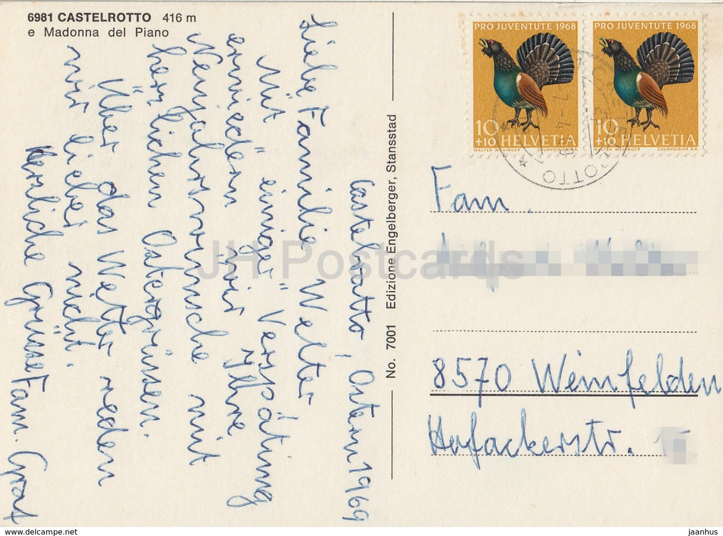 Castelrotto 416 m e Madonna del Piano - 6981 - 1969 - Italy - used