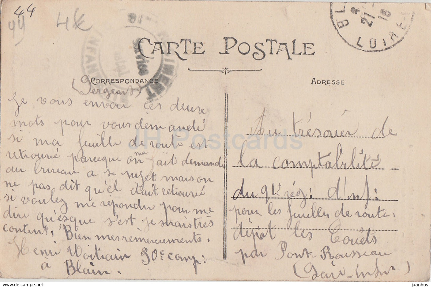 Blain - Chateau de Blain - Tour du Connetable - Cote Sud - castle - 880 - old postcard - 1916 - France - used