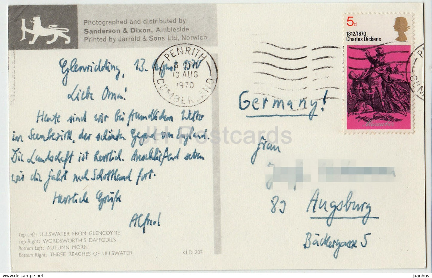 Ullswater - multiview - KLD 207 - 1970 - United Kingdom - England - used