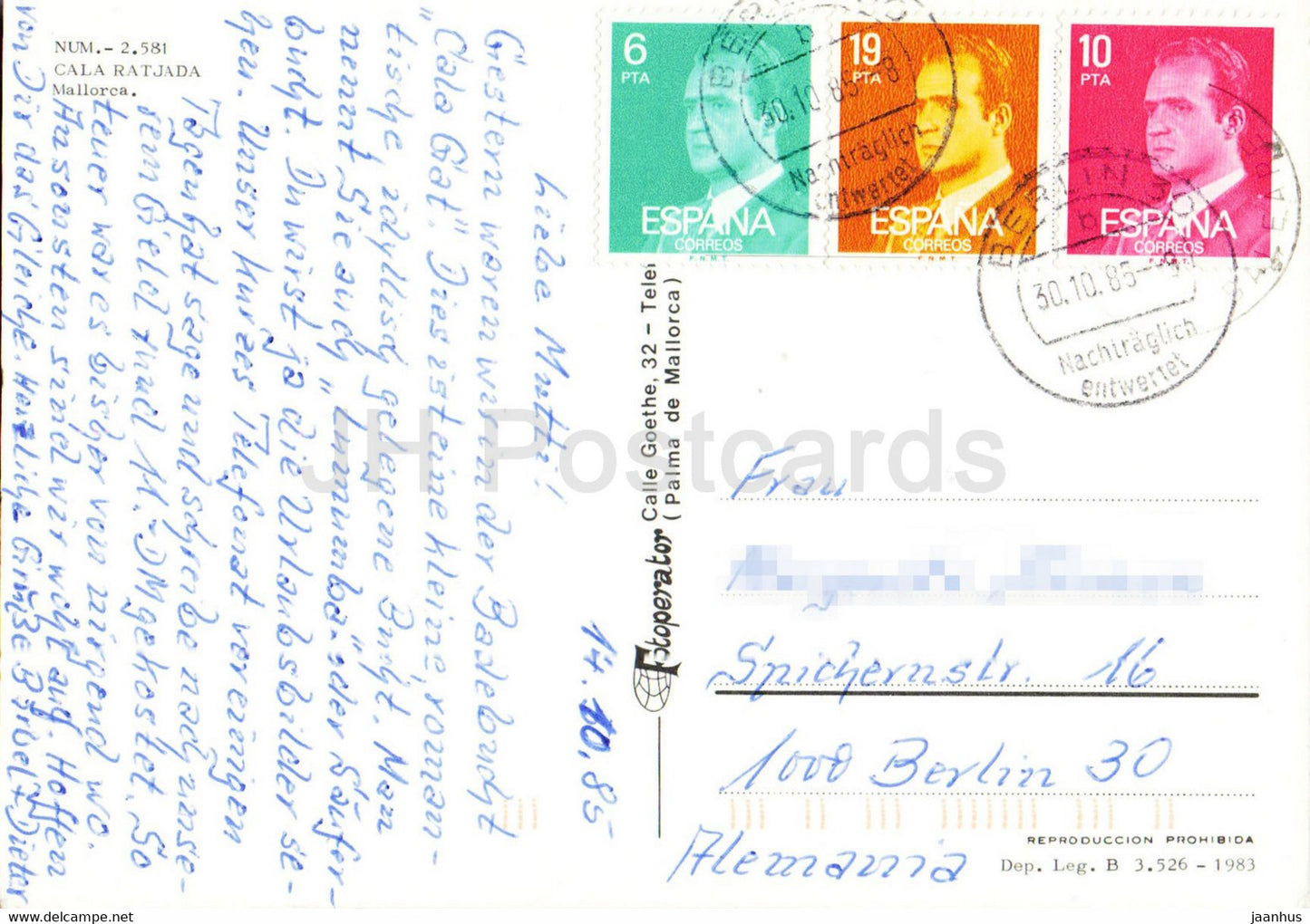 Cala Ratjada - Mallorca - Multiview - 2581 - 1985 - Spanien - gebraucht