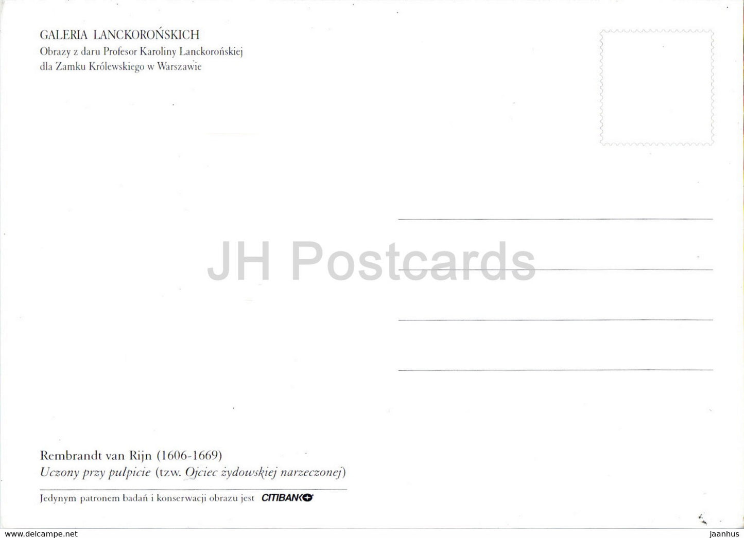 painting by Rembrandt - Scholar at the desk - Dutch art - Poland - unused