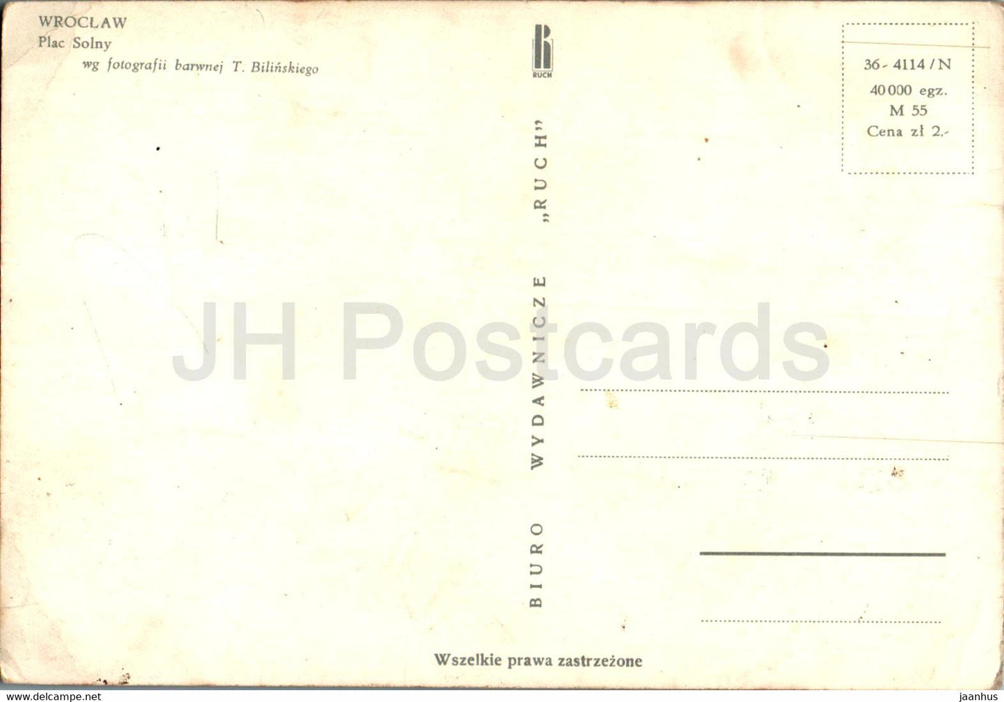 Wroclav - Plac Solny - Place du Sel - tramway - Pologne - inutilisé