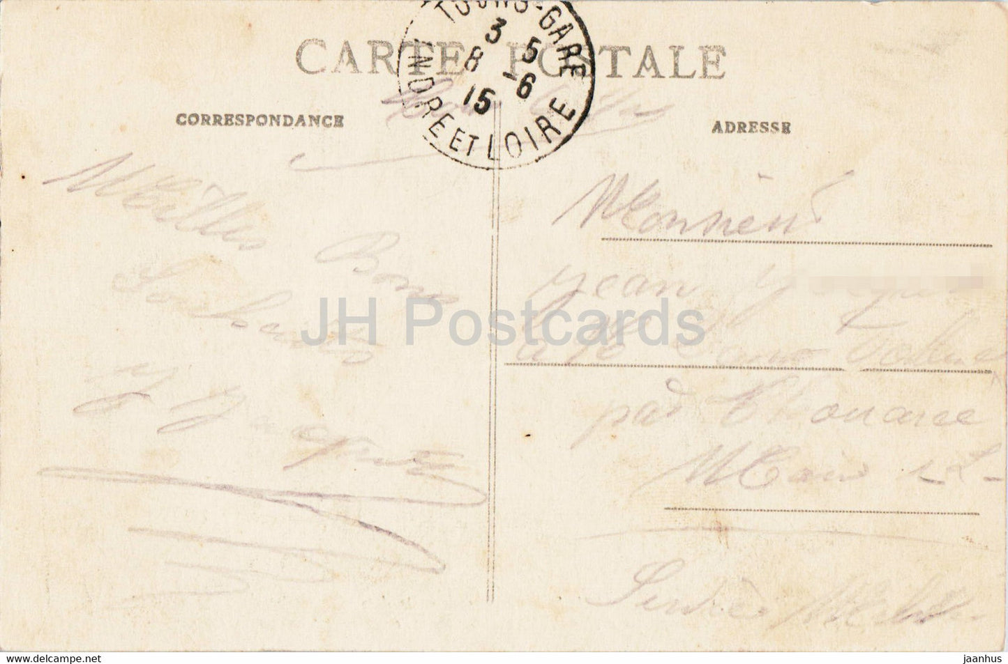 Tours - La Cathedrale St Gatien - La Tour Nord - cathedral - 9 - old postcard - 1915 - France - used