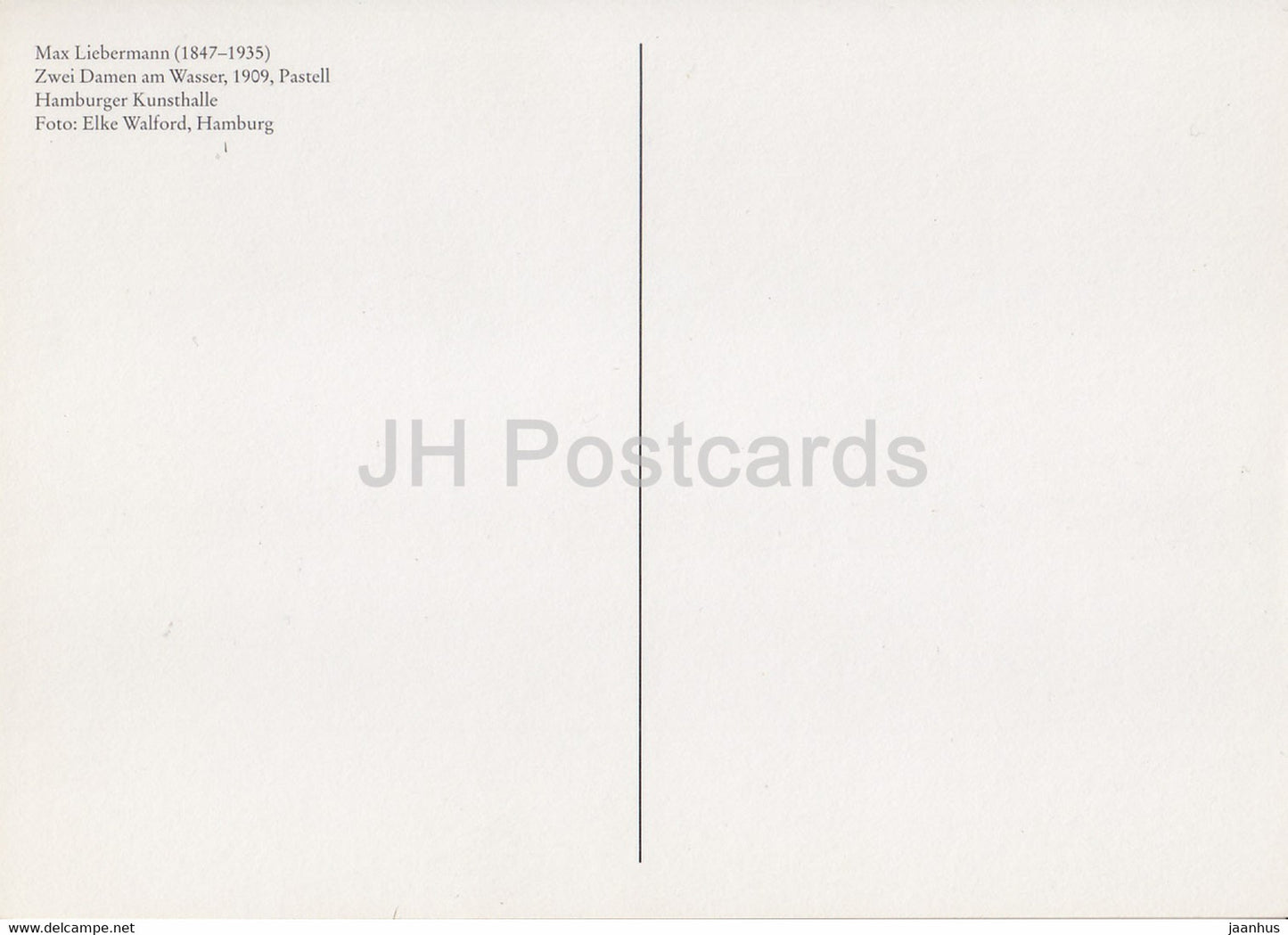 peinture de Max Liebermann - Zwei Damen am Wasser - Deux dames au bord de l'eau - Art allemand - Allemagne - inutilisé