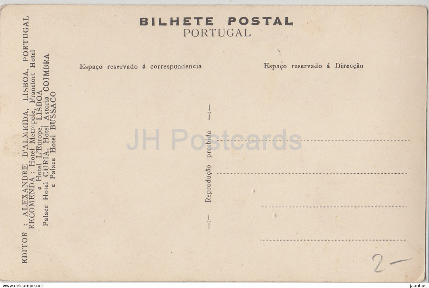 Bussaco - Uma Galeria do Palace Hotel - 32 - carte postale ancienne - Portugal - inutilisée