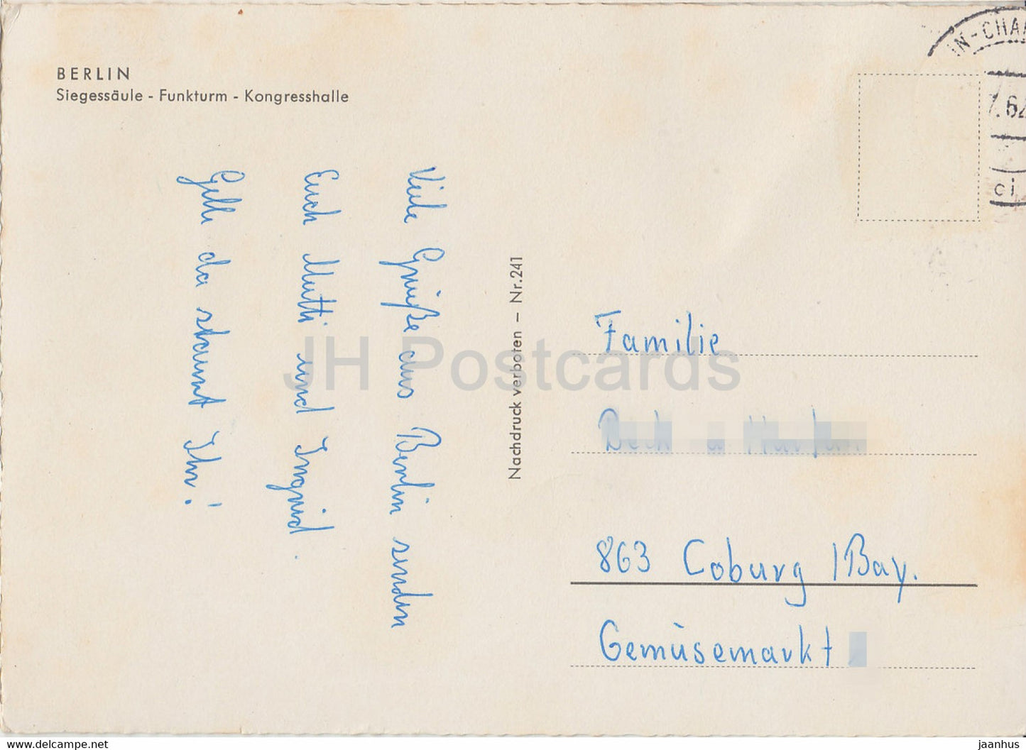 Berlin - Gruss aus Berlin - 241 - 1962 - Allemagne - occasion