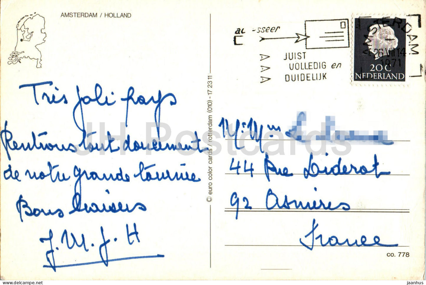 Groeten uit Amsterdam - salutations d'Amsterdam - multiview - 1971 - Pays-Bas - utilisé