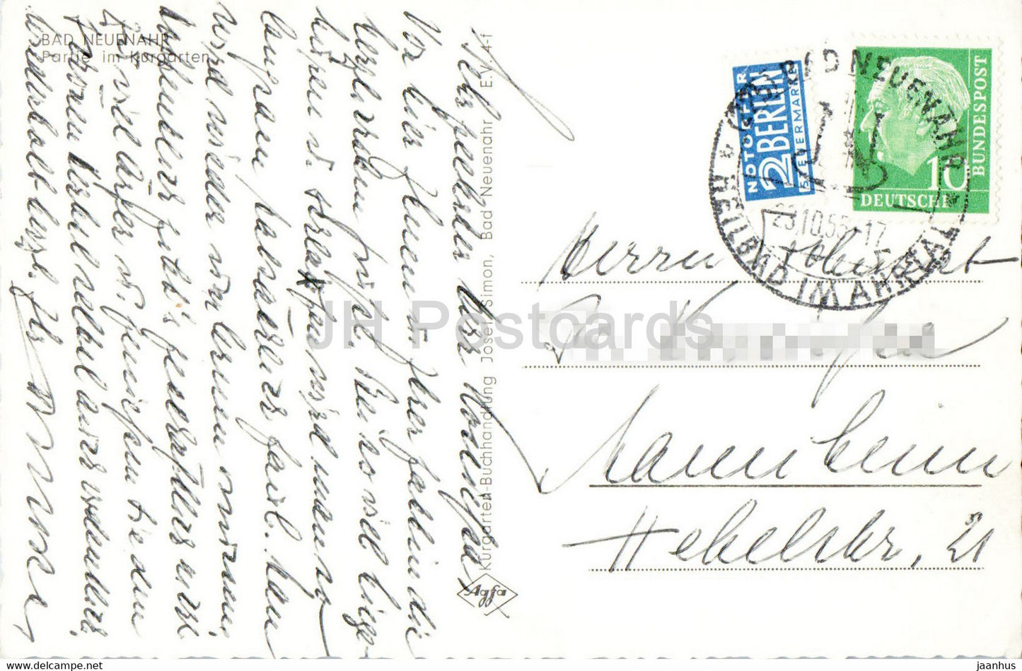 Bad Neunahr - Party im Kurgarten - alte Postkarte - 1955 - Deutschland - gebraucht