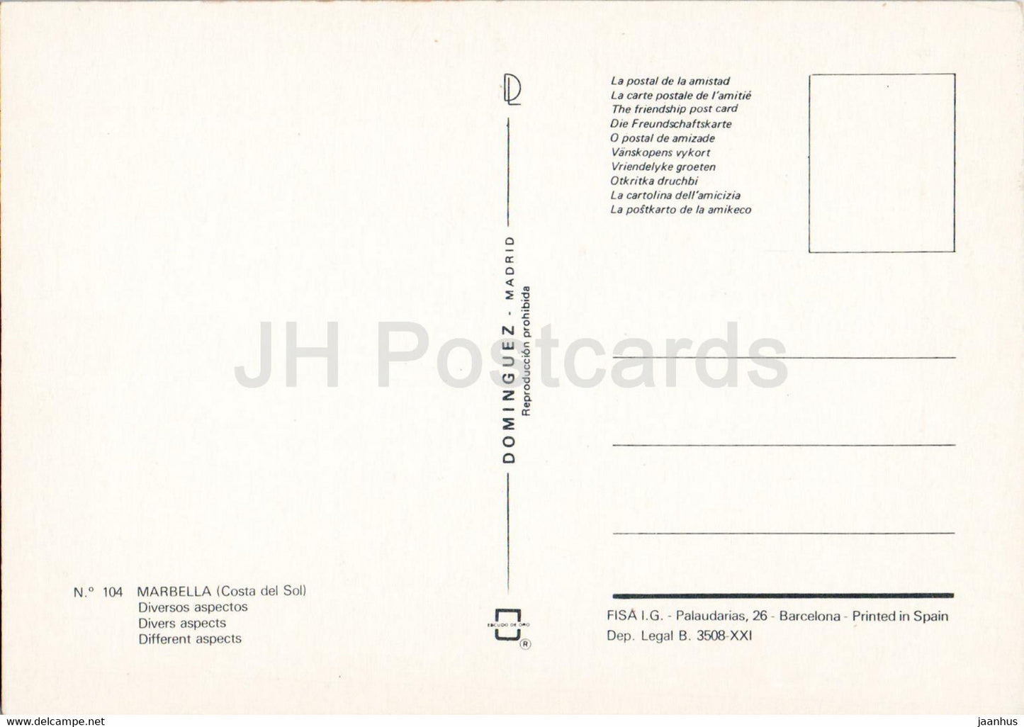 Recuerdo de Marbella - Diversos Aspectos - multiview - 104 - Spain - unused