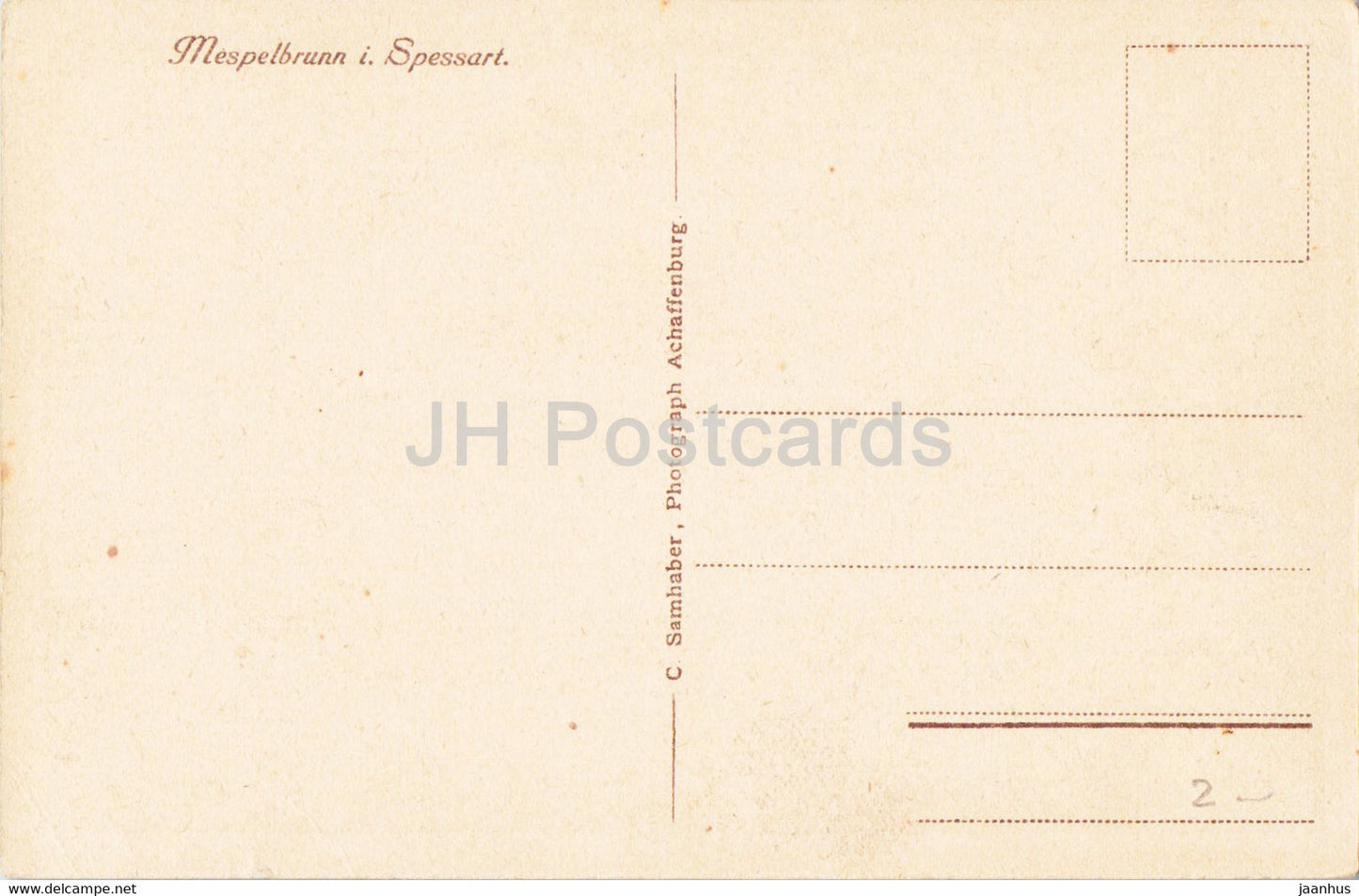 Mespelbrunn i Spessart - alte Postkarte - Deutschland - unbenutzt