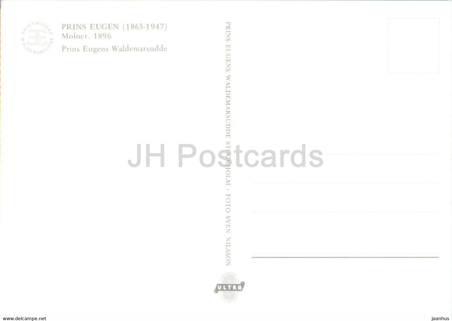 painting by Prins Eugen - Molnet - The Cloud - Swedish art - Sweden - unused