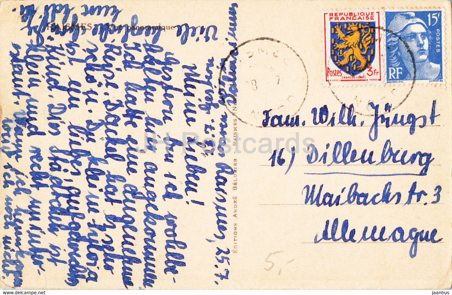 Raismes - Vue Panoramique - old postcard - France - used