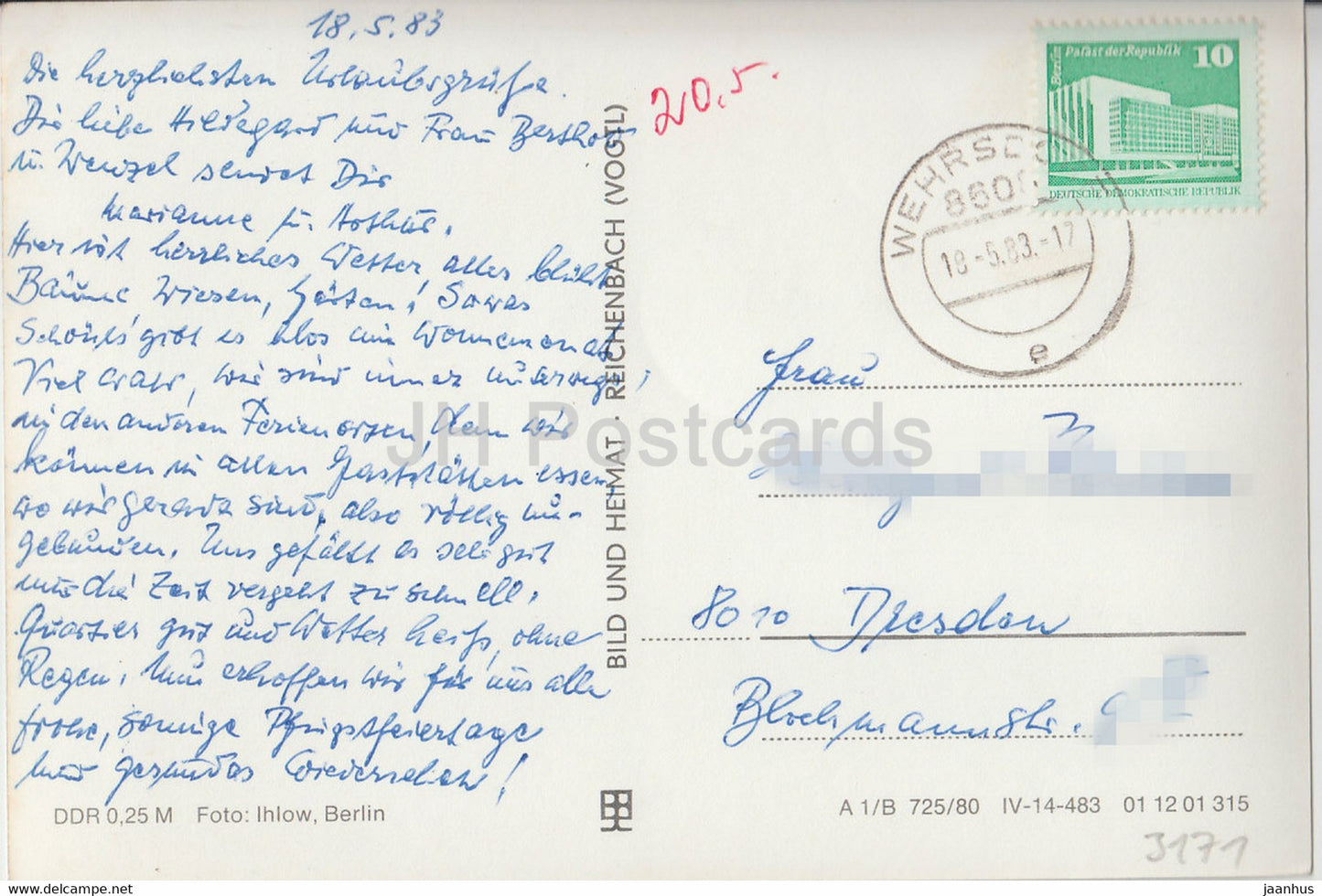 Wehrsdorf Kr Bautzen - 1983 - Allemagne DDR - occasion