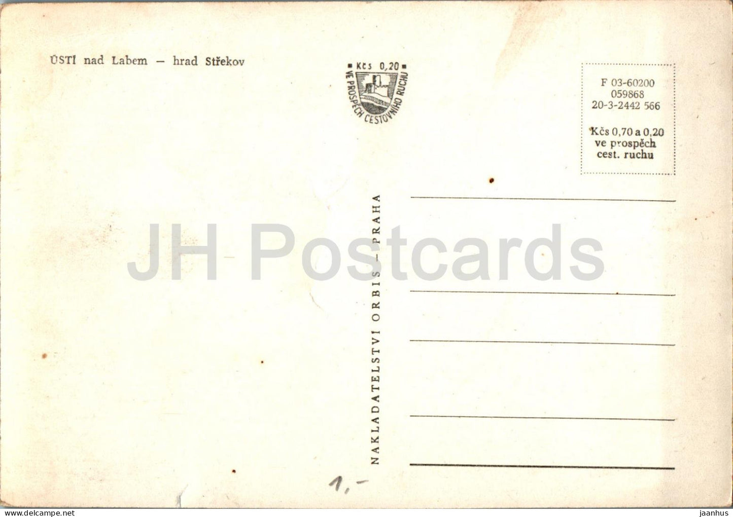 Usti nad Labem - hrad Strekov - castle - Czech Repubic - Czechoslovakia - unused