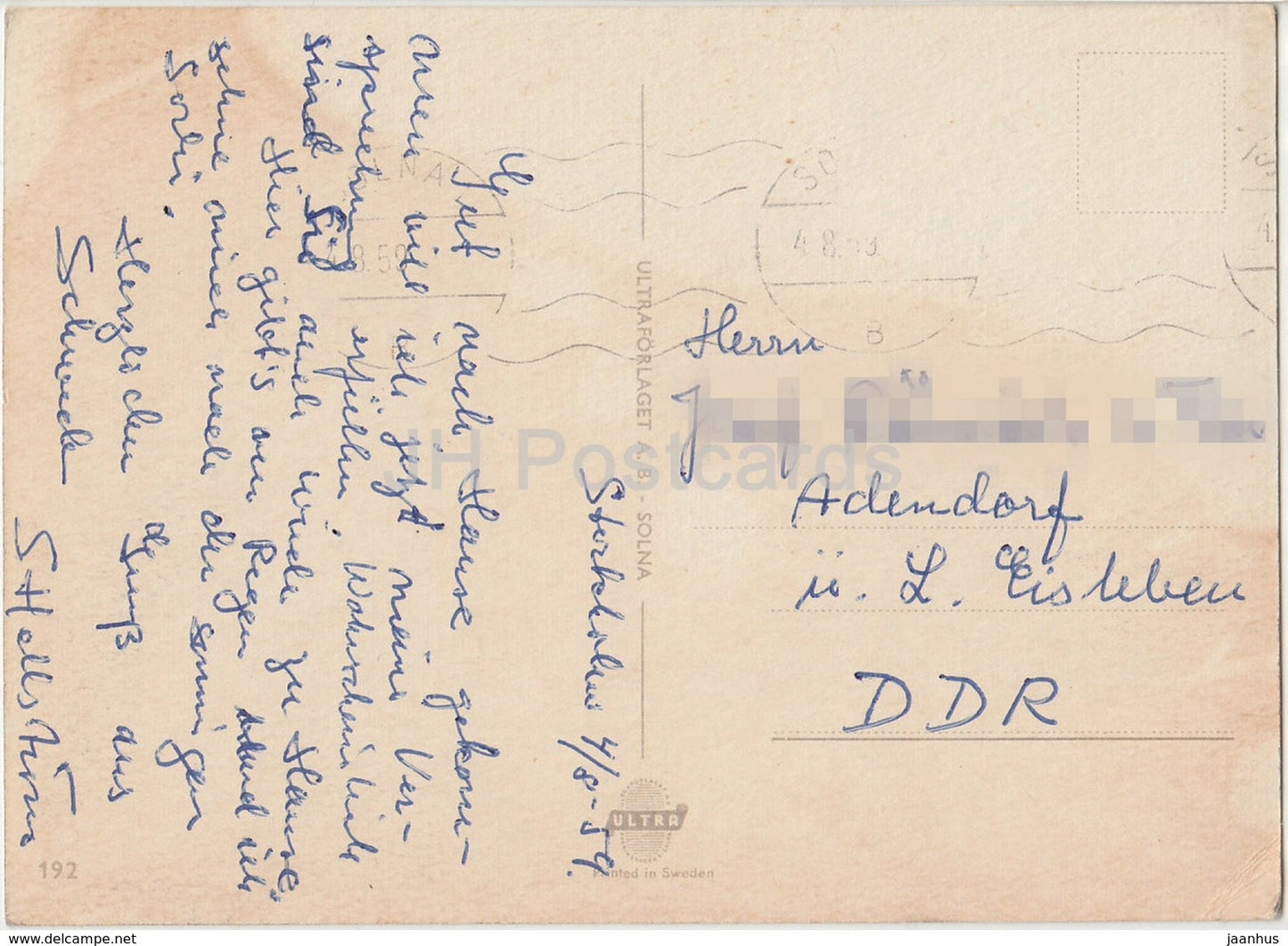 Stockholm - Multiview - Stadshuset - Riddarholmen - Kungsgatan - 1959 - Schweden - gebraucht