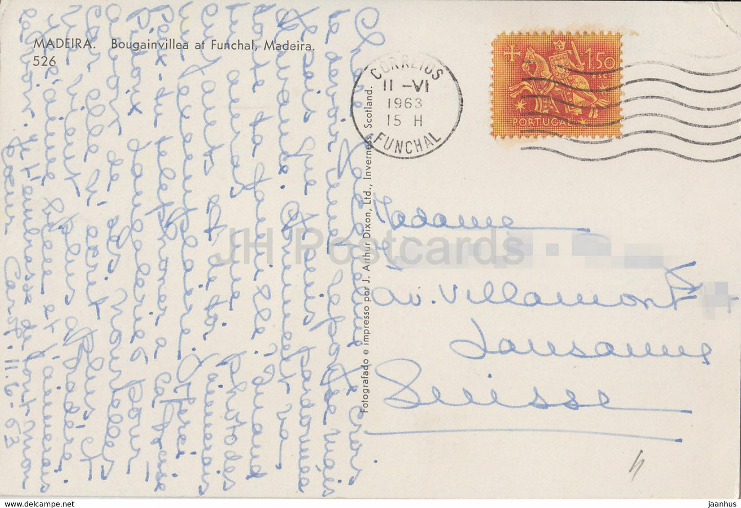 Madère - Bougainvilliers à Funchal - 526 - 1963 - Portugal - d'occasion