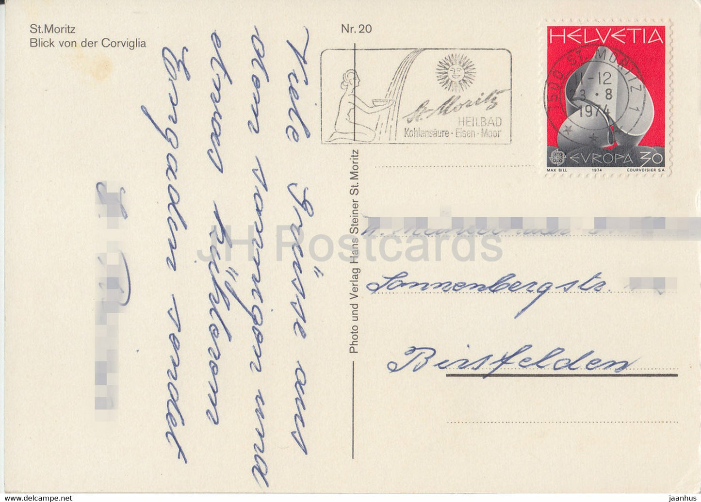 St Moritz - Blick von der Corviglia - 20 - 1974 - Switzerland - used