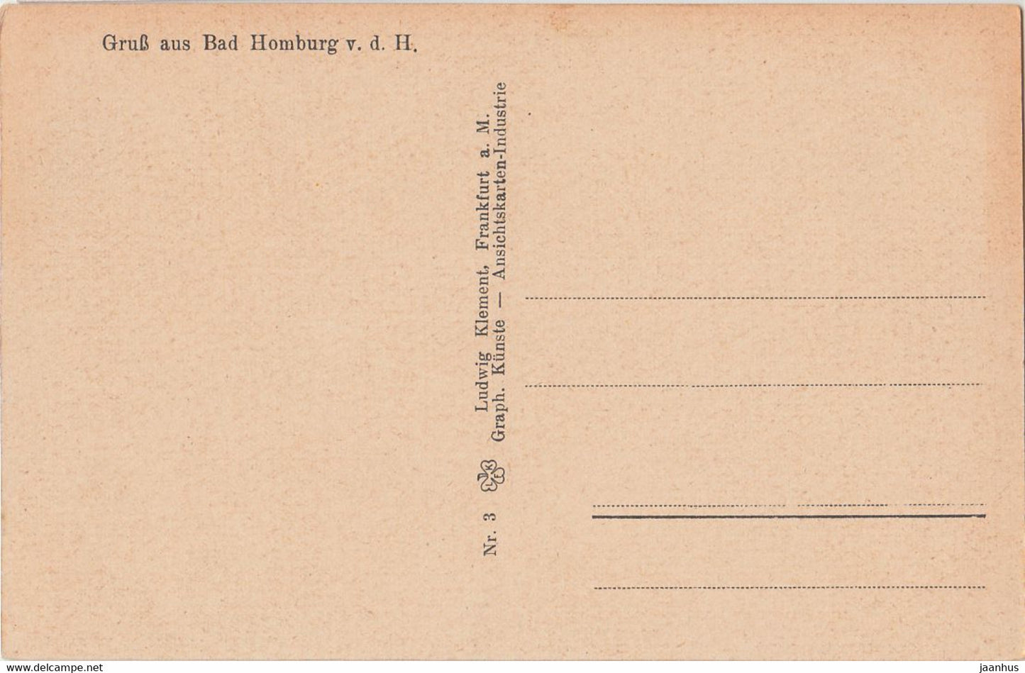 Bad Homburg vd H Kurhaus - Strassenseite - carte postale ancienne - 3 - Allemagne - inutilisé