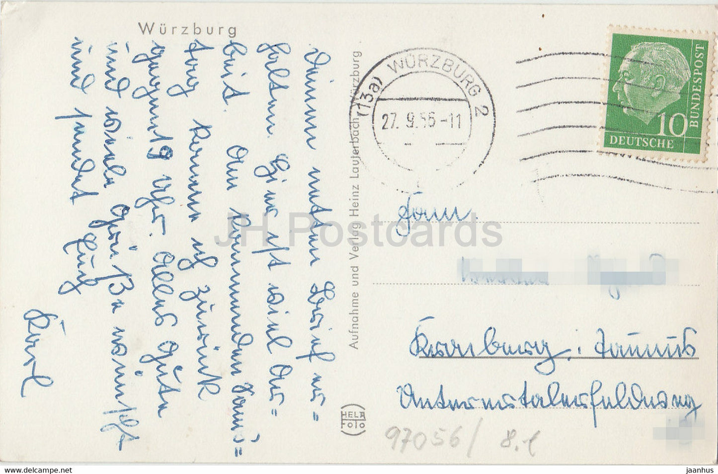 Wurzburg - An der alten Mainbrucke - boat - Germany - used