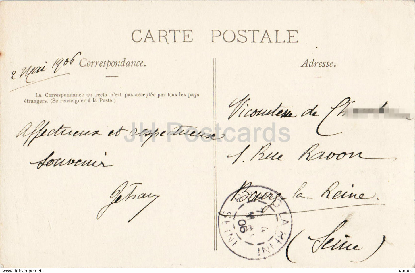 Cannes - Vue prise de la Route de Grasse - 52 - alte Postkarte - 1906 - Frankreich - gebraucht