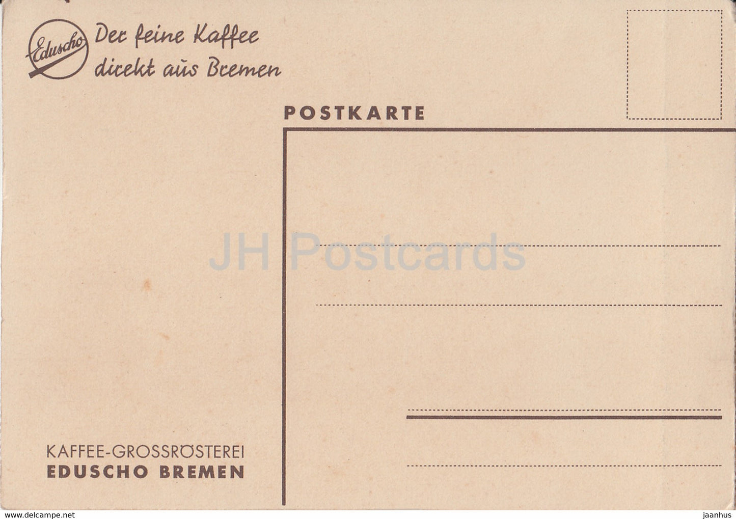 painting - Winter - Der feine Kaffee direkt aus Bremen - Eduscho - German art - Germany - unused