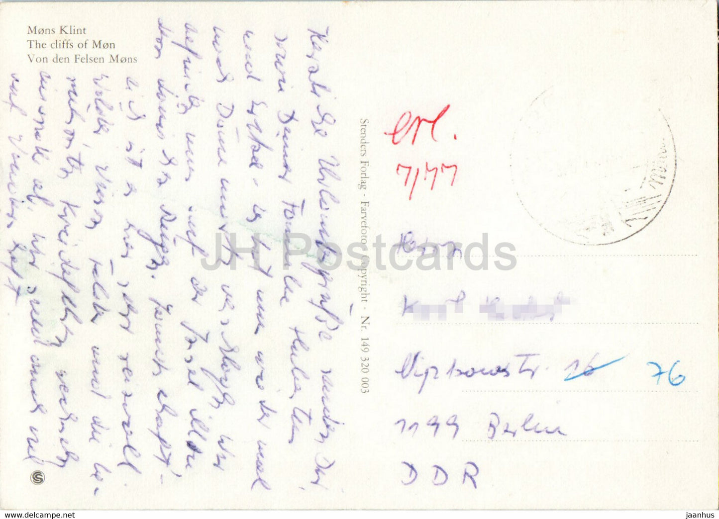 Die Klippen von Mon – Stenders – Dänemark – gebraucht