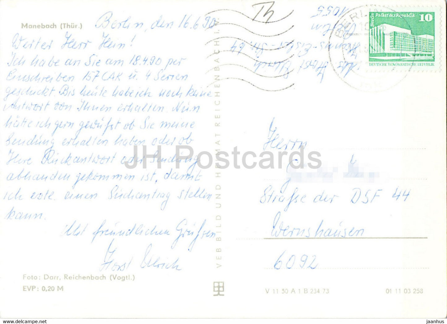 Manebach - Thur - 1990 - Germany DDR - used