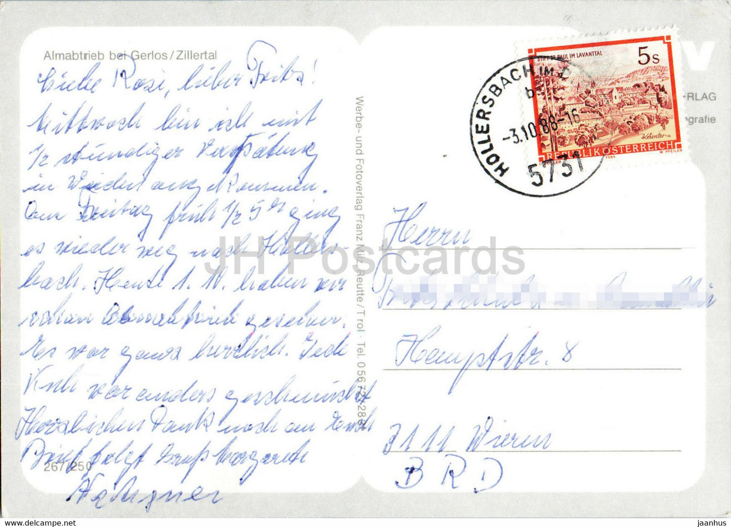 Almabtrieb bei Gerlos - Zillertal - cow - animals - 1988 - Austria - used