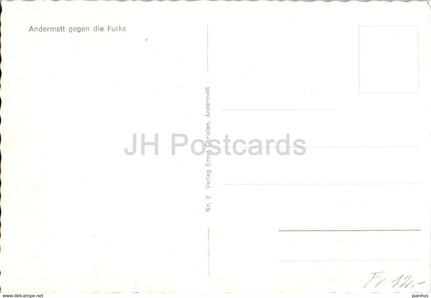 Andermatt gegen die Furka - 2 - Switzerland - unused