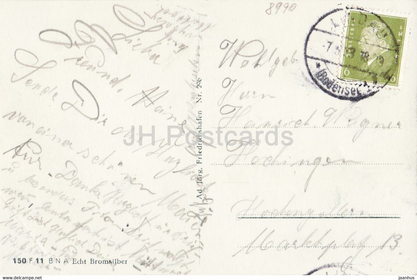 Bodensee - map - old postcard - Germany - used