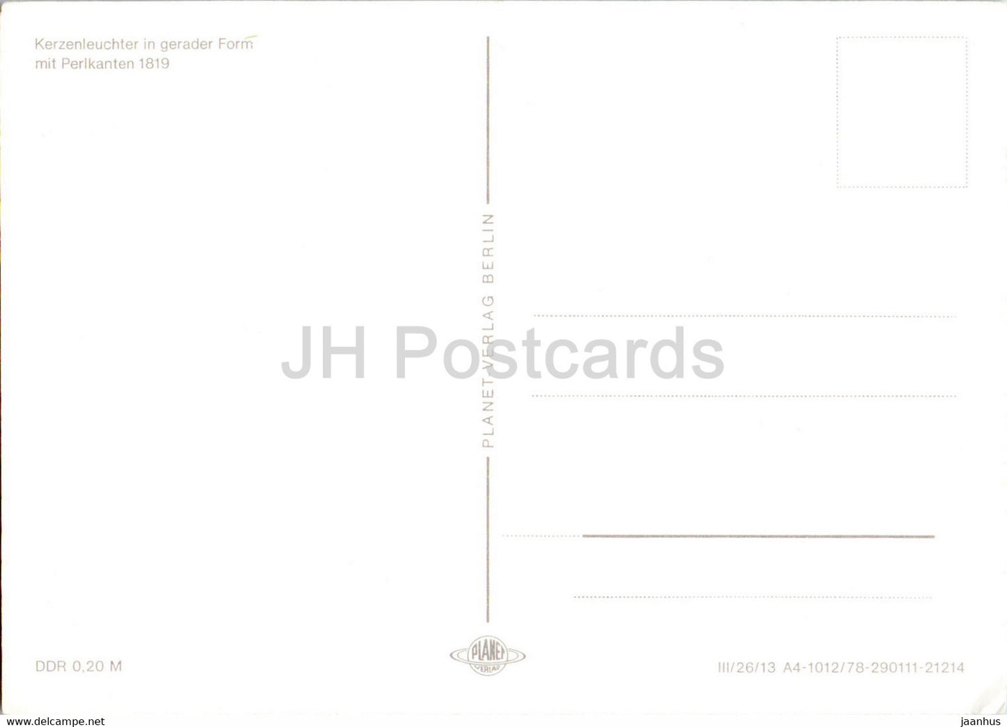 Kerzenleuchter in Gerader Form mit Perikanten - Kerzenständer - Blumen - Deutschland DDR - unbenutzt