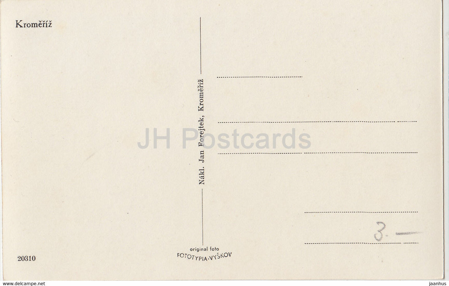 Kromeriz - 20310 - old postcard - Czechoslovakia - Czech Republic - unused
