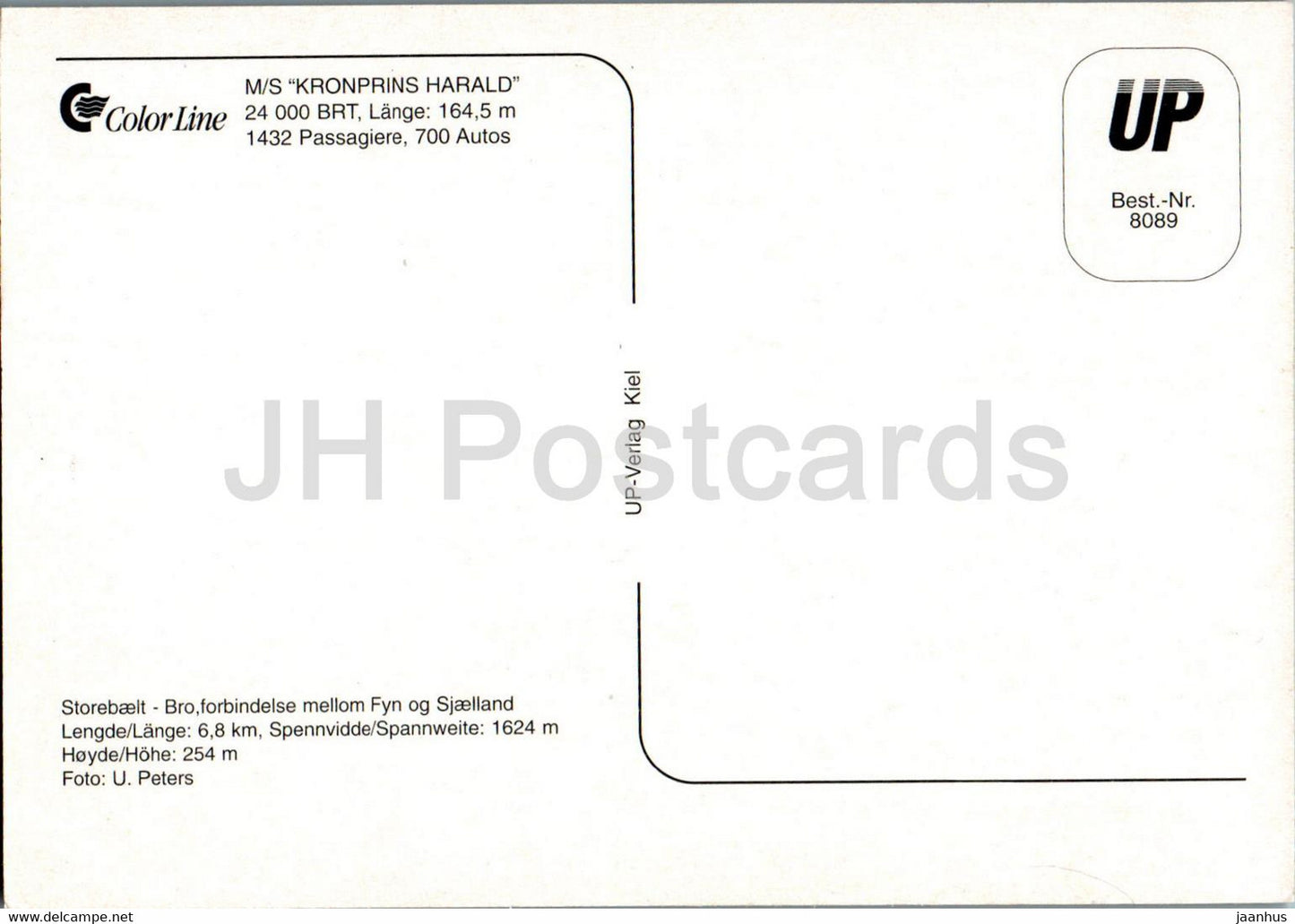 Storebaelt Bro - Brücke - Dänemark - unbenutzt