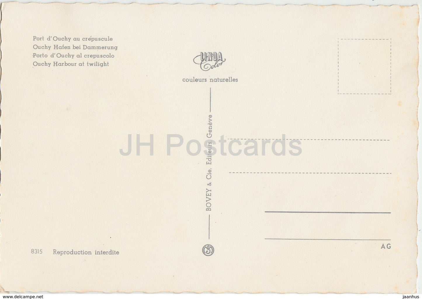 Port d'Ouchy au crepuscule - Ouchy Harbour at twilight - 8315 - Switzerland - unused