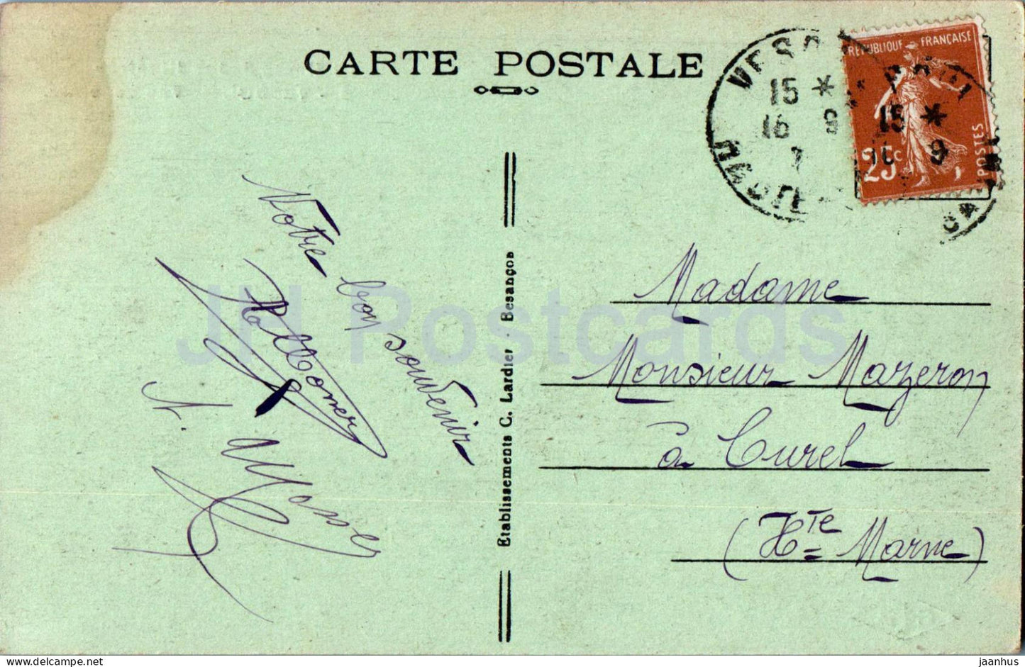 Vesoul - Vue Générale - La Haute Saône Illustrée - 18126 - carte postale ancienne - France - occasion