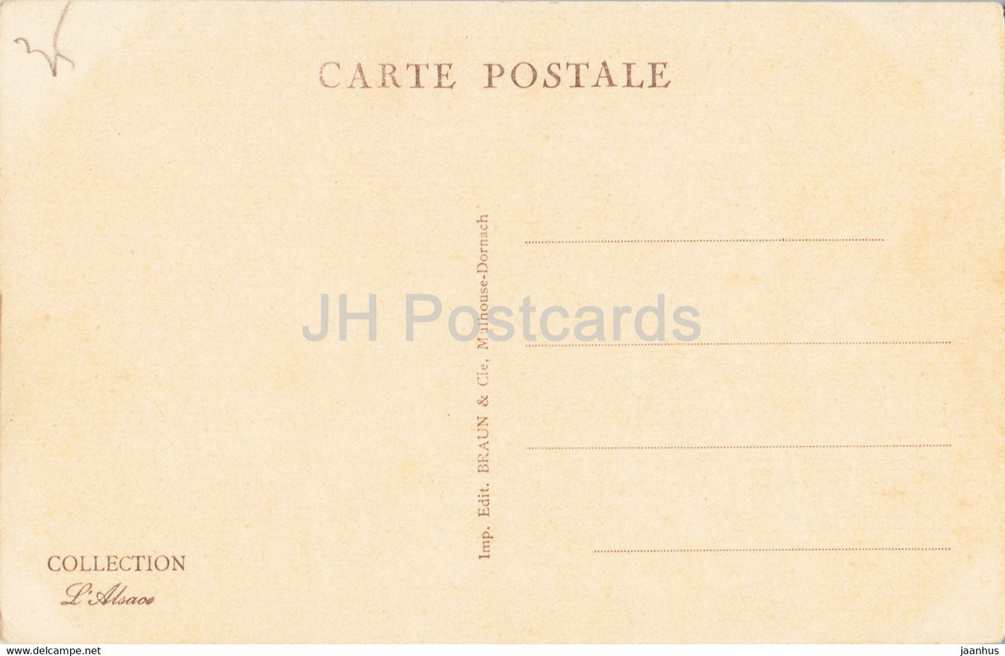 Interieur Alsacien - 520 - Sammlung L'Alsace - Volkstrachten - alte Postkarte - Frankreich - unbenutzt