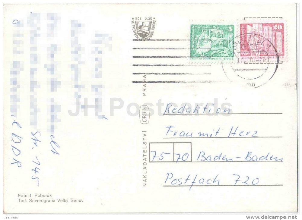 Litomerice - town views - architecture - Czechoslovakia - Czech - used 1990 - JH Postcards