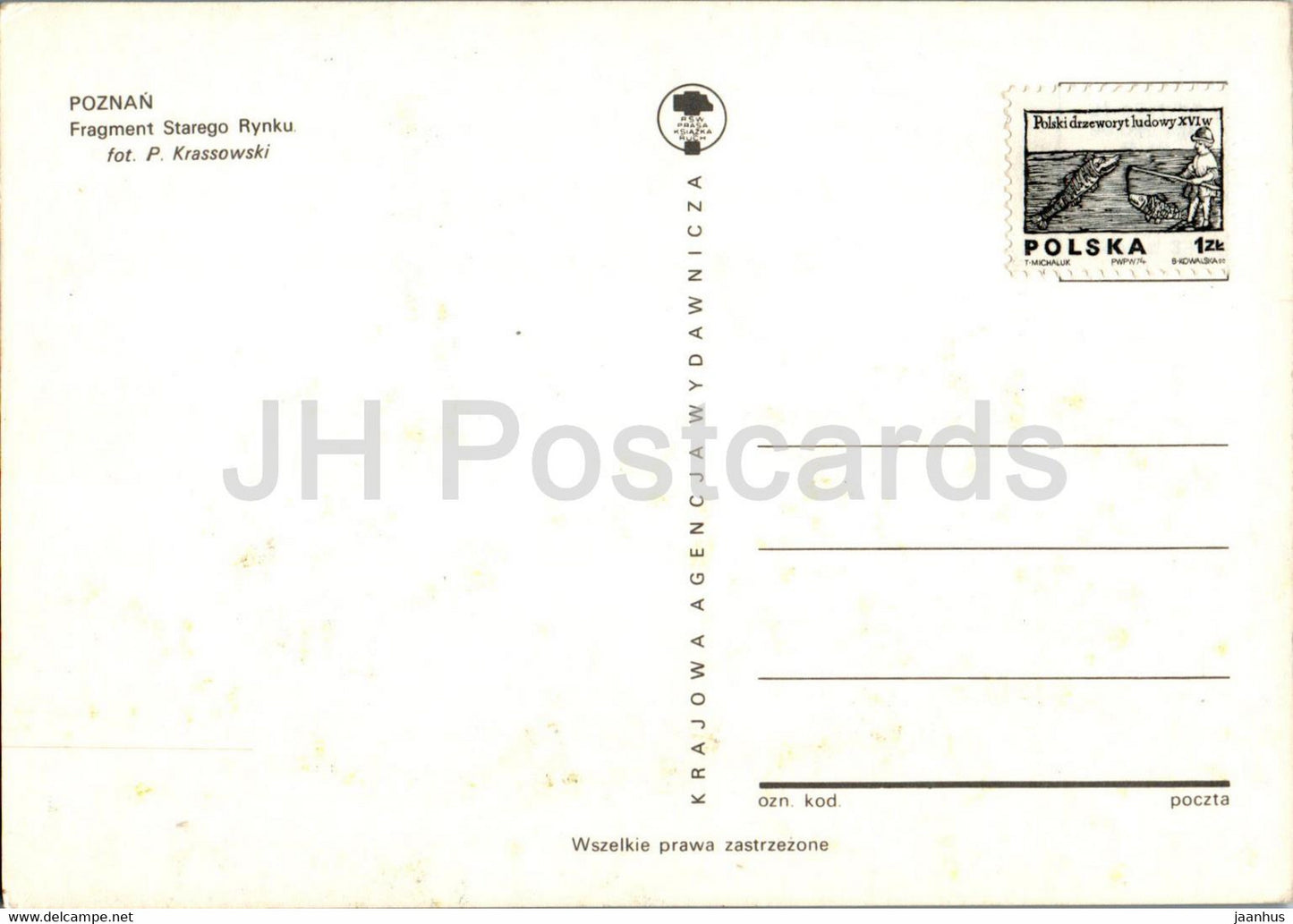 Poznan - Fragment Starego Rynku - fragment of the Old Market square - 1 - Poland - unused
