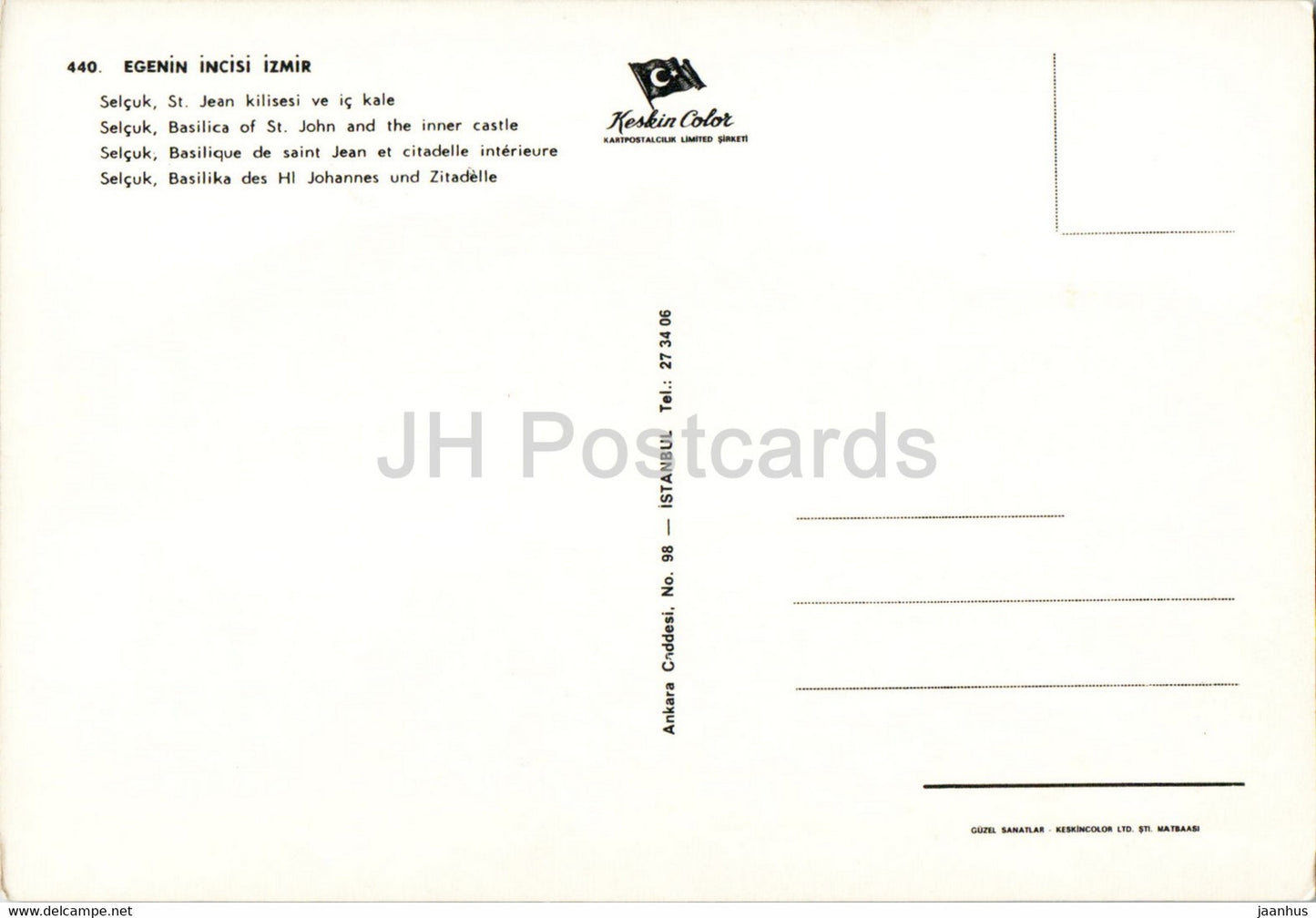 Selcuk - Basilique Saint-Jean et château intérieur - monde antique - 440 - Keskin - Turquie - inutilisé