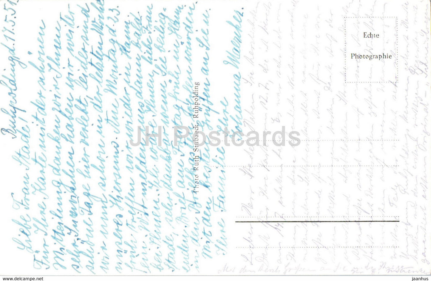 Deutsche Alpenstrasse b Mauthausl - Blick auf die Reiteralpe - carte postale ancienne - 1951 - Allemagne - utilisé