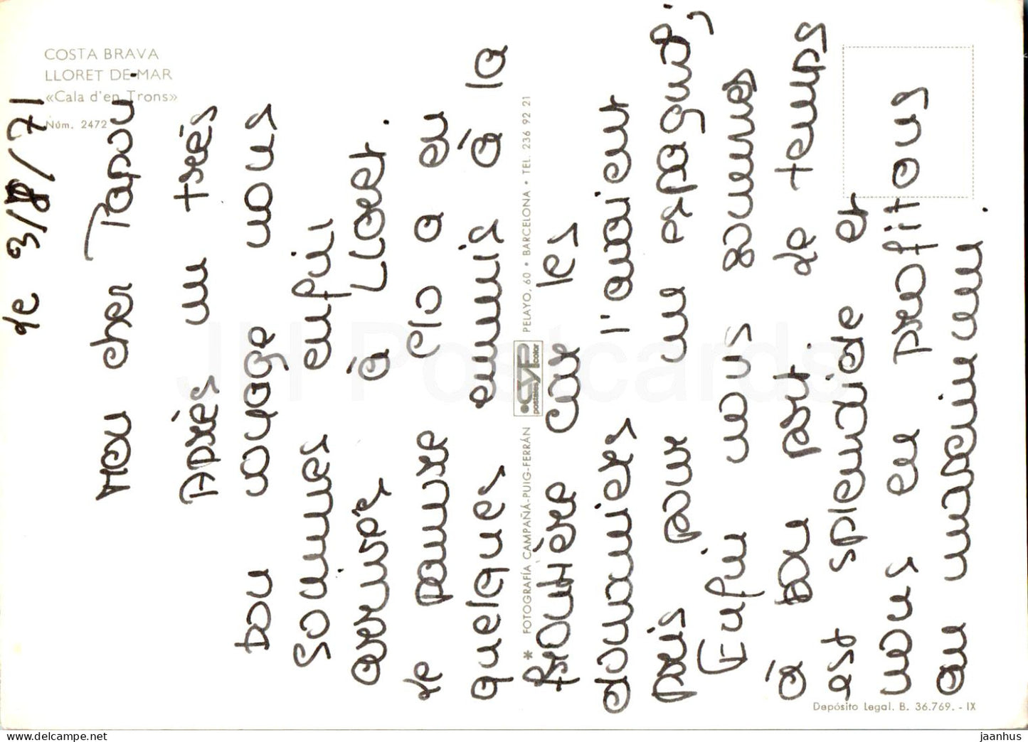 Costa Brava - Lloret de Mar - Cala d'en Trons - bateau - 2472 - Espagne - occasion