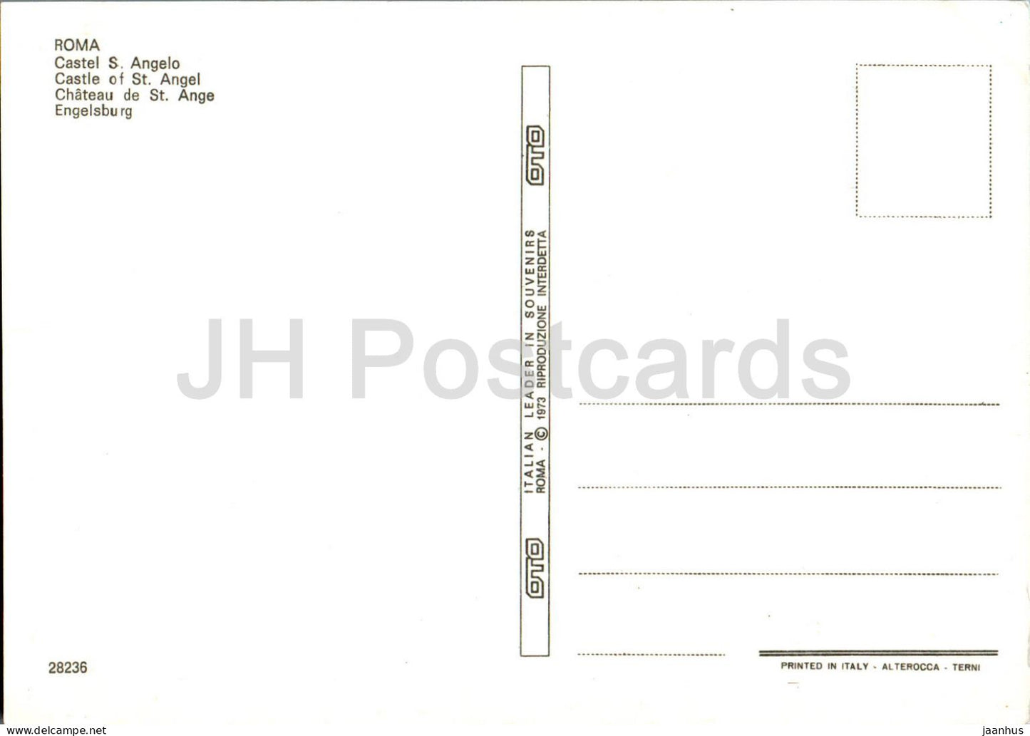 Roma - Rome - Castel S Angelo - Castle of St Angel - ancient world - 28236 - Italy - unused