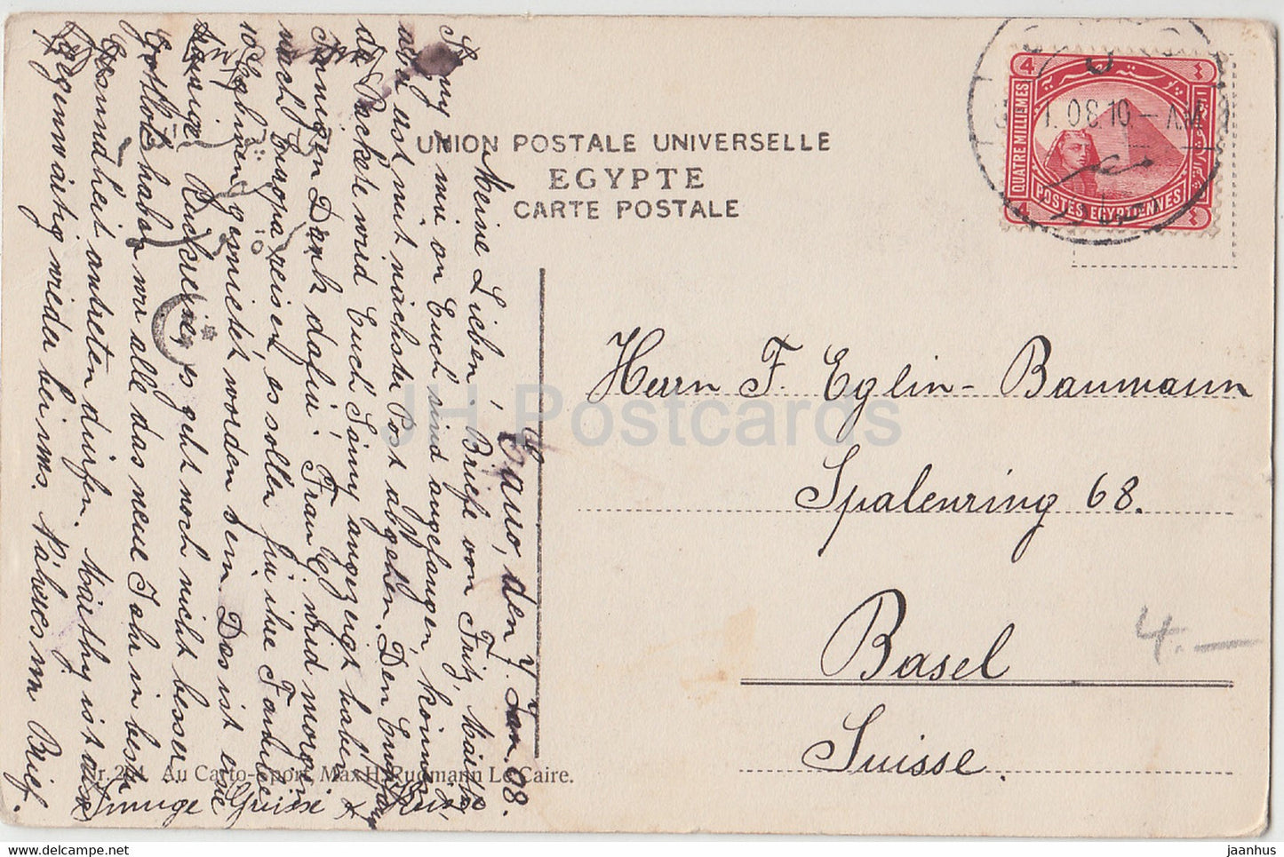 Kairo - Entree de la grande Pyramide de Cheops - Antike Welten - 80 - alte Postkarte - 1910 - Ägypten - gebraucht