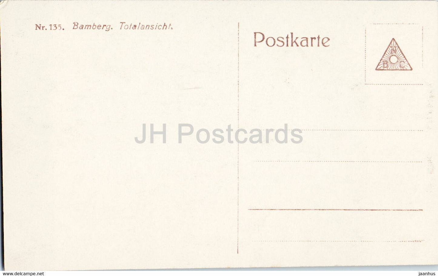 Bamberg - Totalansicht - 135 - alte Postkarte - Deutschland - unbenutzt