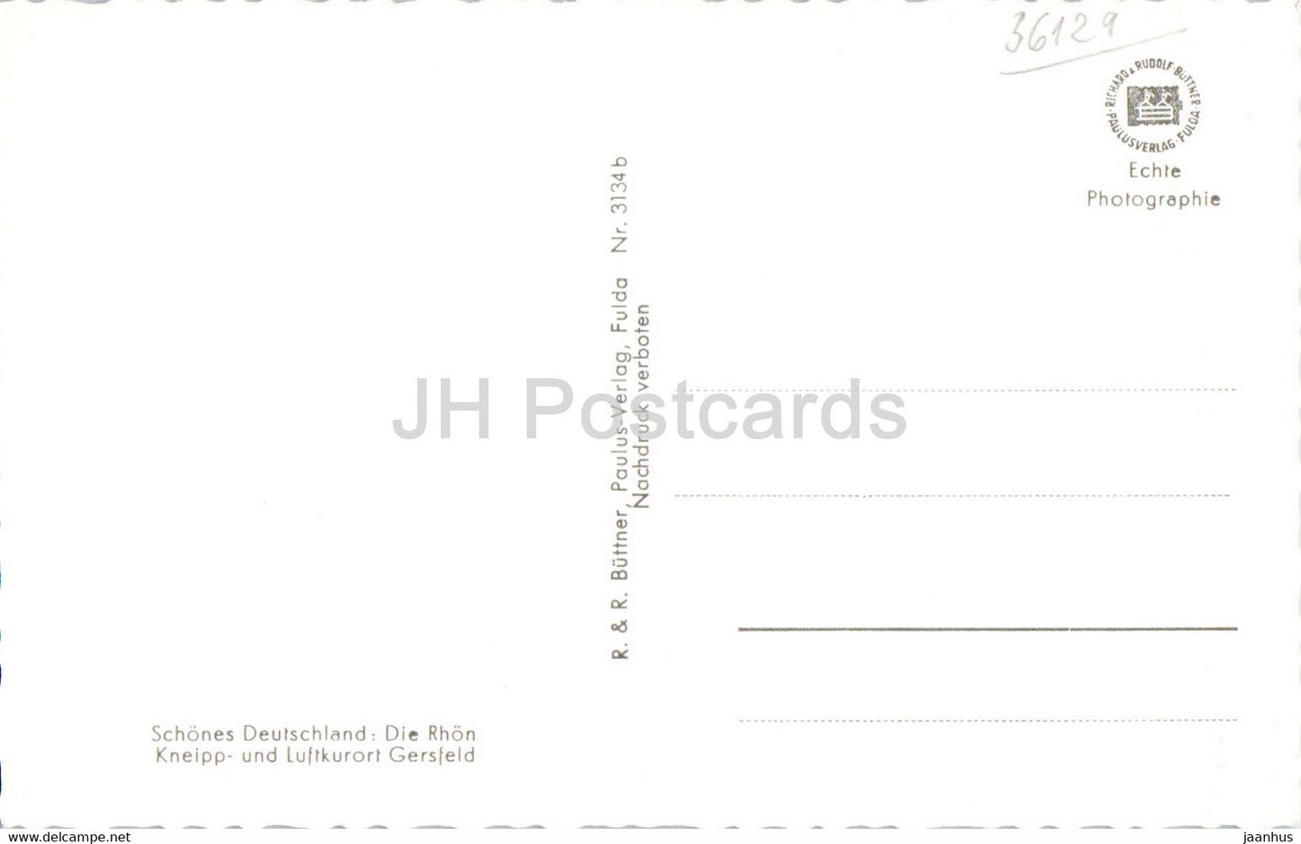 Die Rhon Kneipp und Luftkurort Gersfeld - Germany - unused