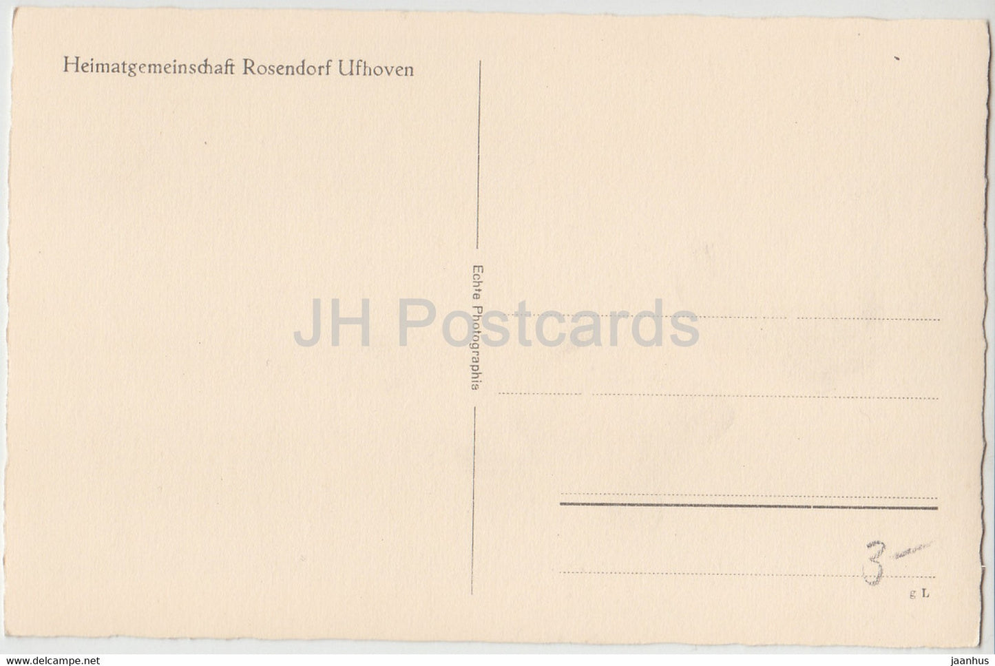 Dorfgarten zur Scwertlilienblute - Heimatgemeinschaft Rosendorf Ufhoven - old postcard - Germany - unused