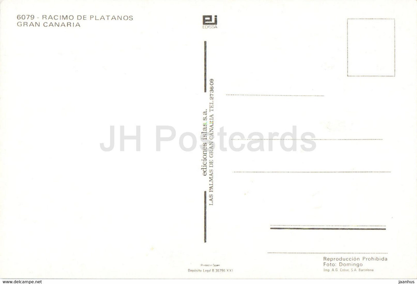 Racimo de Platanos - Gran Canario - banane - enfant - fille - 6079 - Espagne - inutilisé