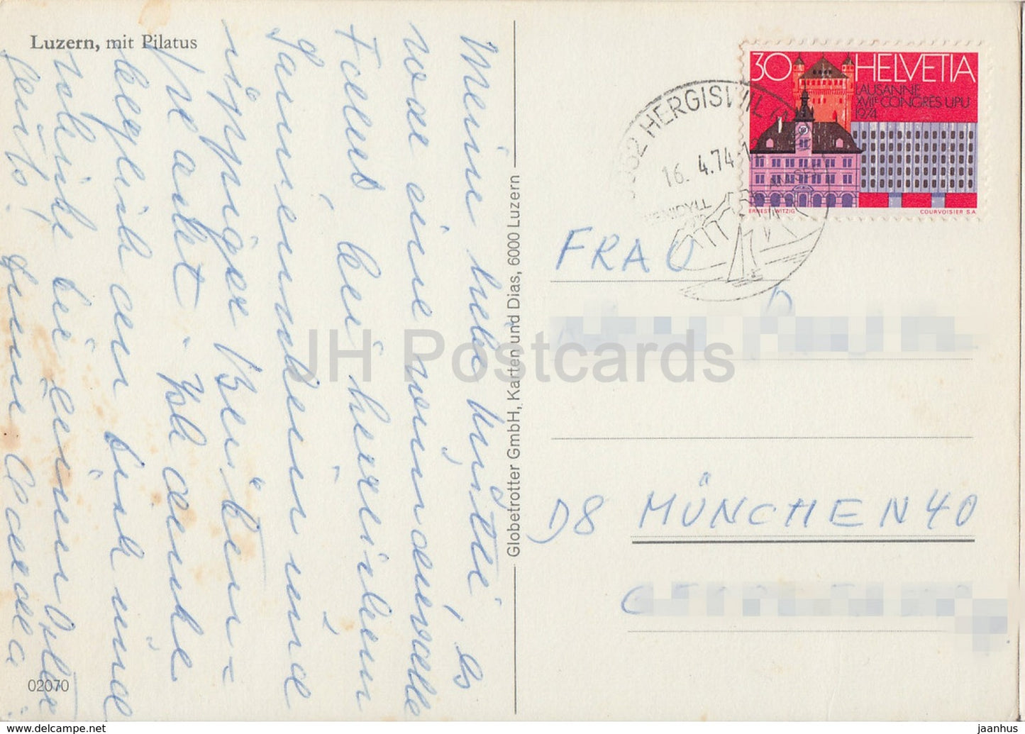 Luzern mit Pilatus - Luzern - 1974 - Schweiz - gebraucht