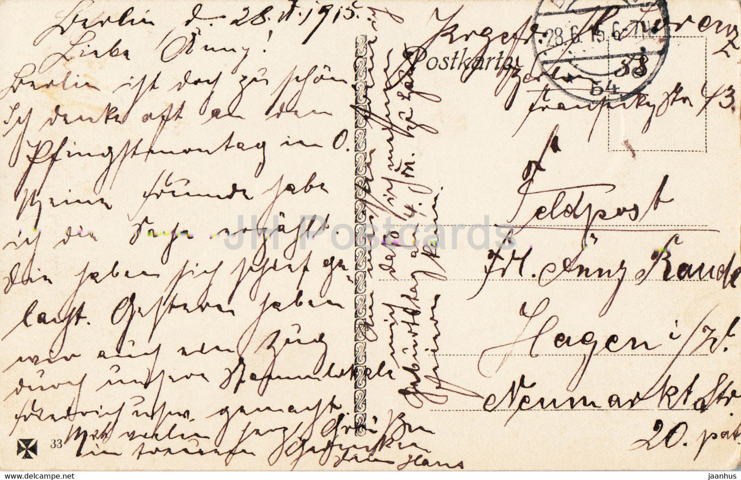 Berlin - Siegessaule - 33 - Feldpost - military mail - old postcard - 1915 - Germany - used