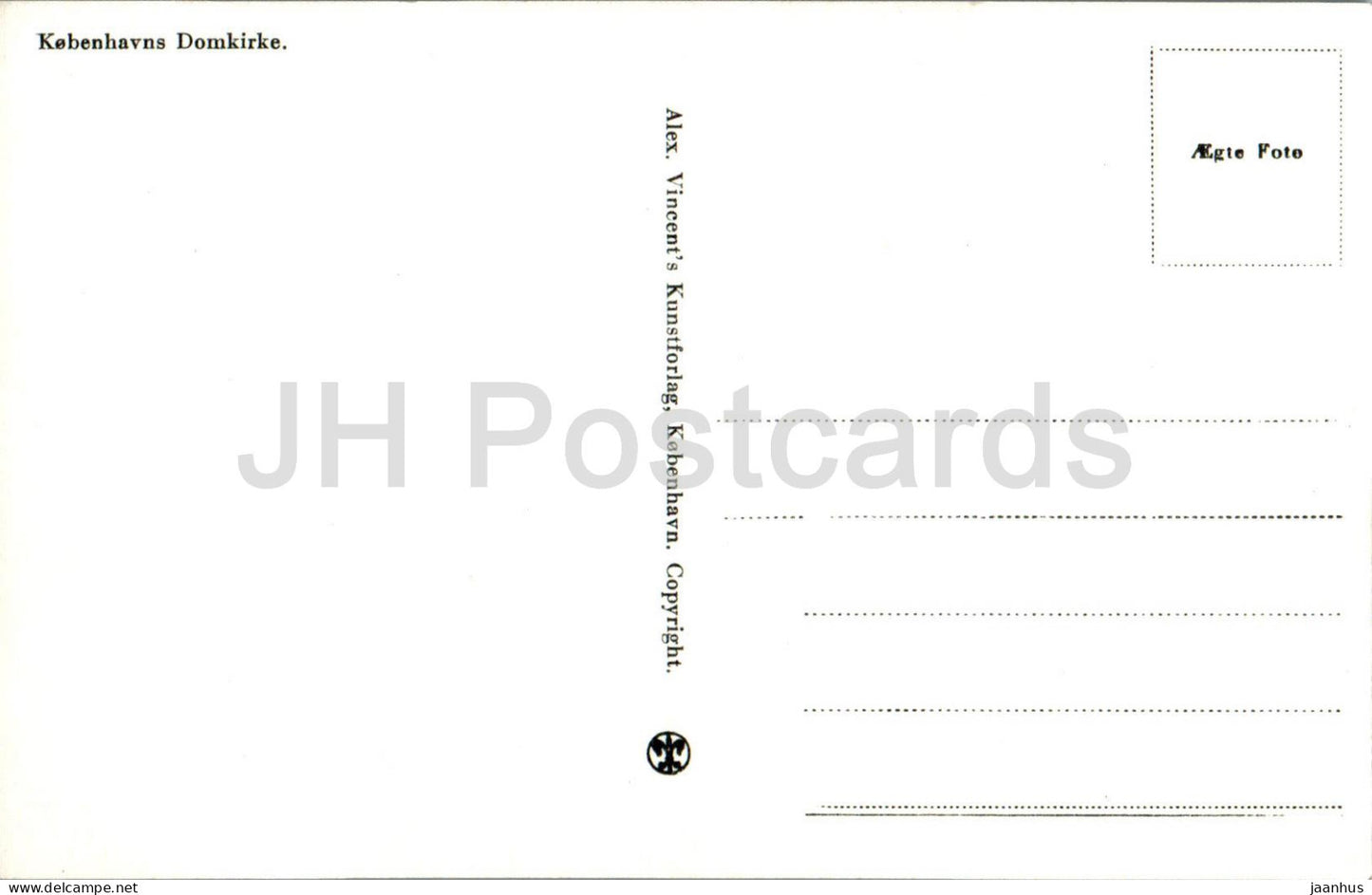 Copenhague - Kobenhavn - Kobenhavns Domkirke - Cathédrale - Danemark - inutilisé